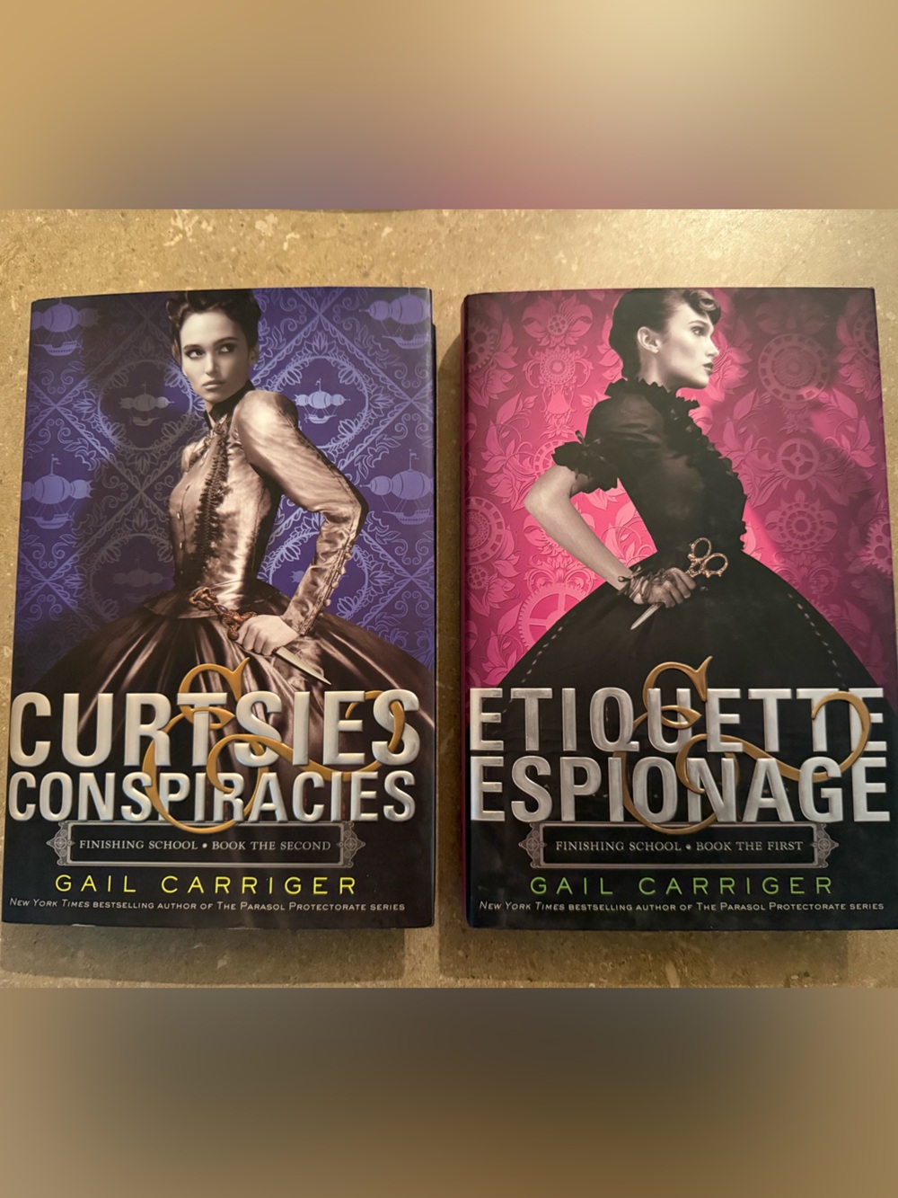 Gail Carriger Hardcover Book Lot of Two - Curtsies & Conspiracies, Etiquette &